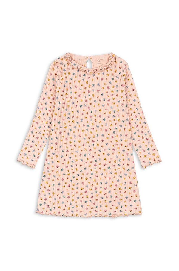 Konges Sløjd Dječja haljina Konges Sløjd NIA DRESS GOTS boja: narančasta, mini, ravna, KS101628