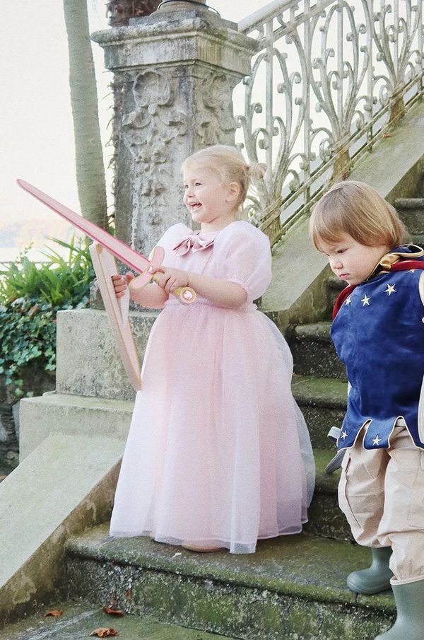 Konges Sløjd Dječja haljina Konges Sløjd PRINCESS DRESS COSTUME boja: ružičasta, mini, širi se prema dolje, KS101774