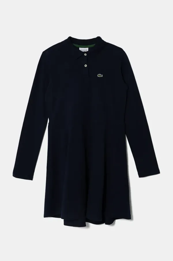 Lacoste Dječja haljina Lacoste boja: tamno plava, mini, širi se prema dolje
