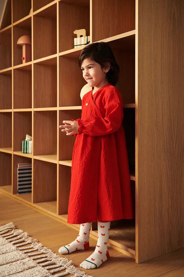 Liewood Dječja haljina Liewood Cleo Dress boja: crvena, mini, širi se prema dolje, LW19965