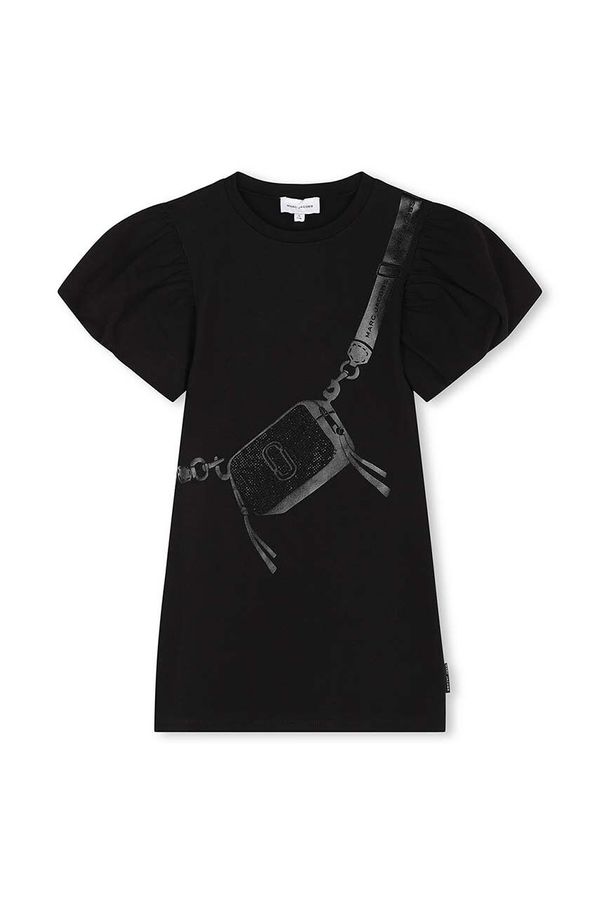 Marc Jacobs Dječja haljina Marc Jacobs boja: crna, mini, ravna, W60385