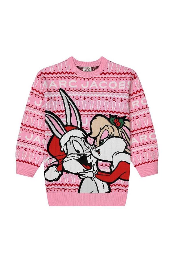 Marc Jacobs Dječja haljina Marc Jacobs boja: ružičasta, mini, ravna