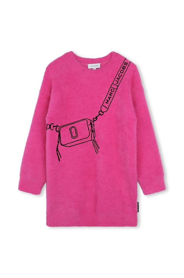 Marc Jacobs Dječja haljina Marc Jacobs boja: ružičasta, mini, ravna, W60386