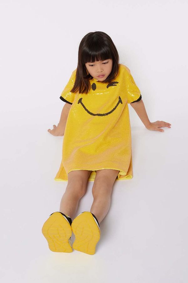Marc Jacobs Dječja haljina Marc Jacobs boja: žuta, mini, ravna, W60232