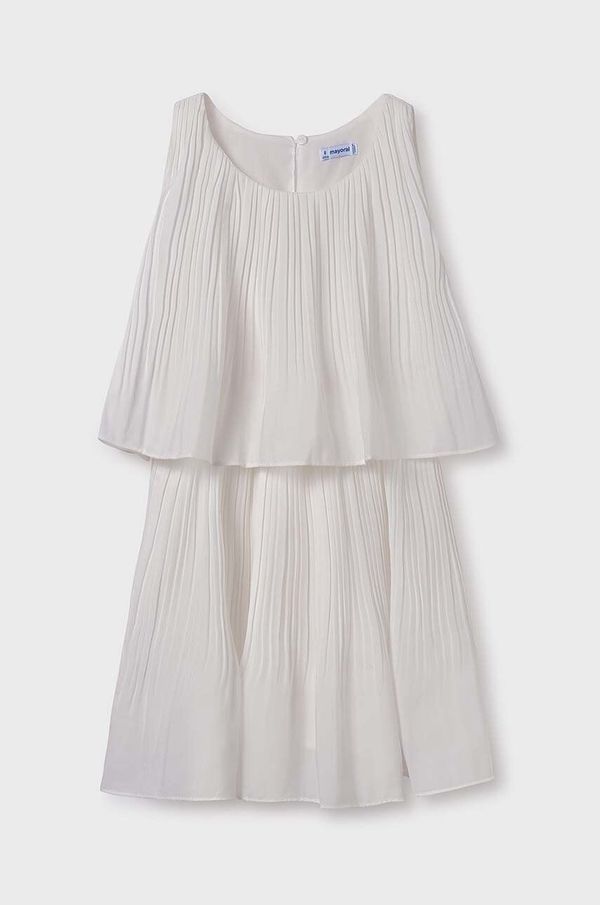 Mayoral Dječja haljina Mayoral boja: bež, mini, širi se prema dolje