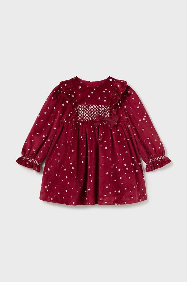 Mayoral Dječja haljina Mayoral boja: bordo, mini, širi se prema dolje, 2904