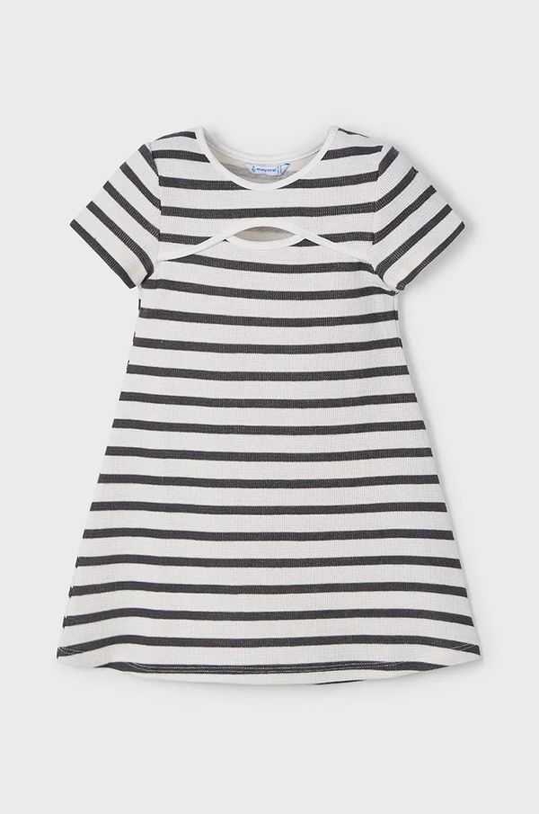 Mayoral Dječja haljina Mayoral boja: crna, mini, ravna, 3924