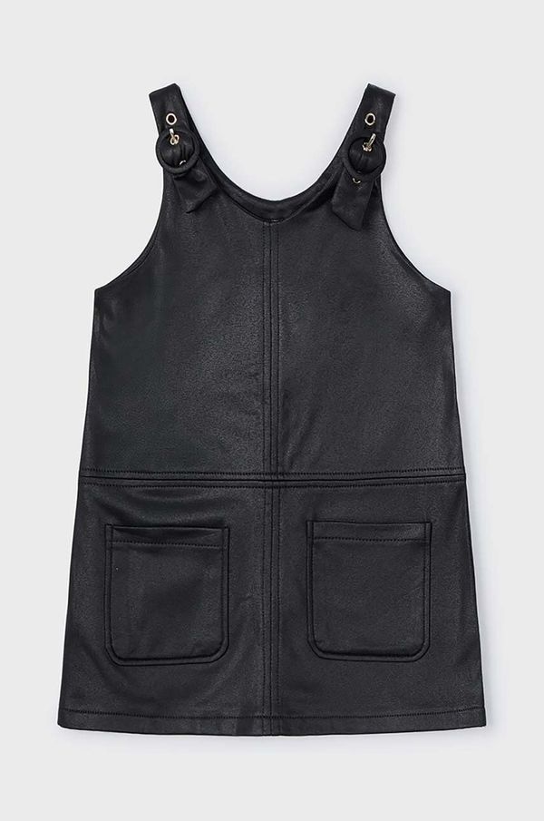 Mayoral Dječja haljina Mayoral boja: crna, mini, ravna, 4934