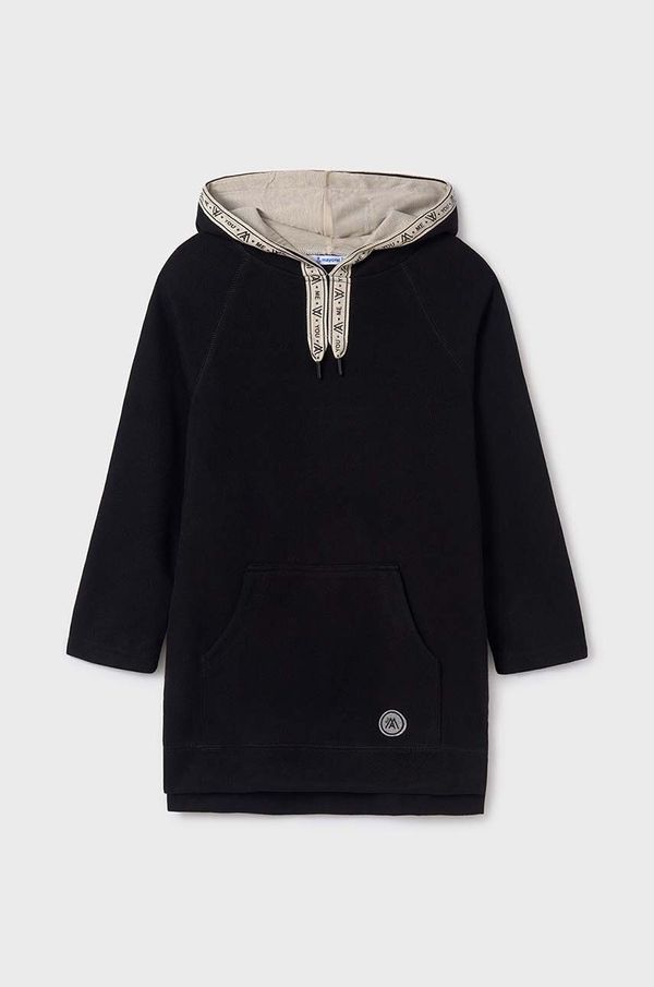 Mayoral Dječja haljina Mayoral boja: crna, mini, ravna, 7983