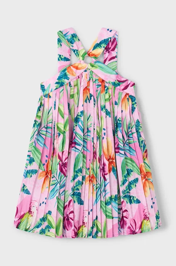 Mayoral Dječja haljina Mayoral boja: ljubičasta, mini, širi se prema dolje, 3934