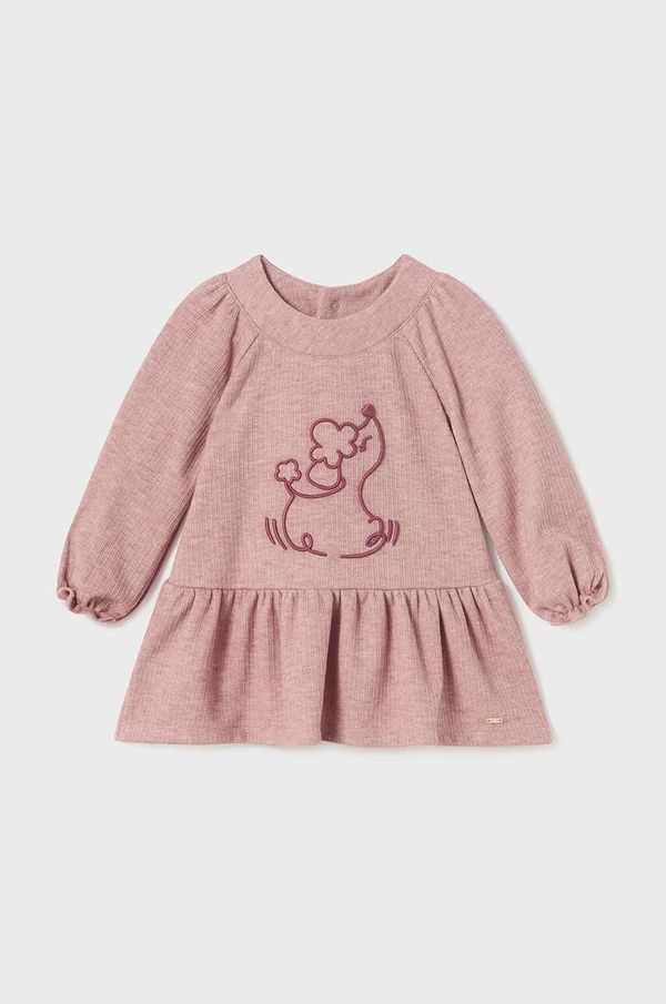 Mayoral Dječja haljina Mayoral boja: ružičasta, mini, širi se prema dolje, 2920