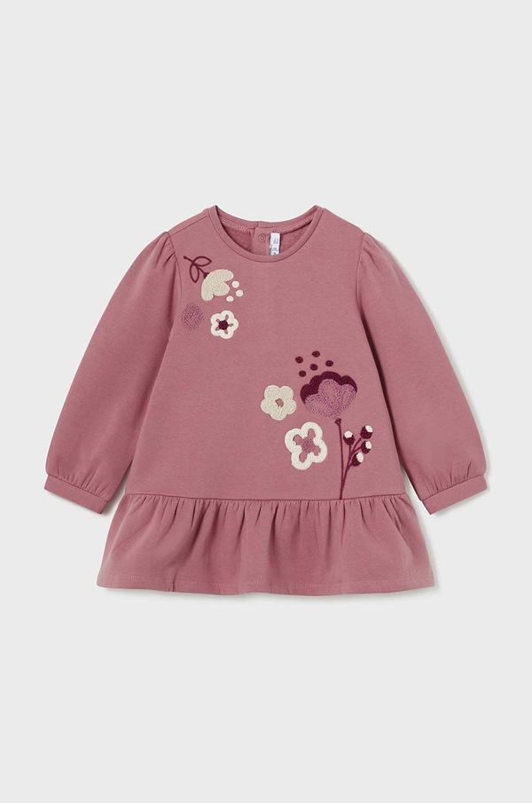 Mayoral Dječja haljina Mayoral boja: ružičasta, mini, širi se prema dolje, 2924