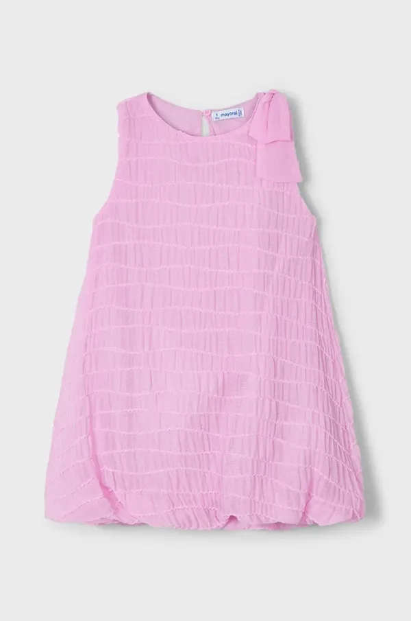 Mayoral Dječja haljina Mayoral boja: ružičasta, mini, širi se prema dolje, 3916
