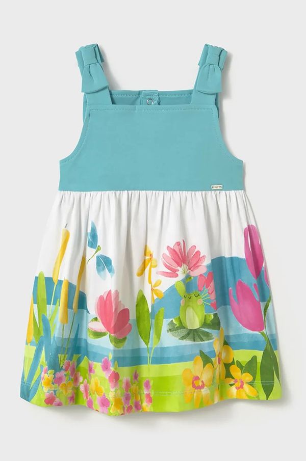 Mayoral Dječja haljina Mayoral boja: tirkizna, mini, širi se prema dolje, 1924