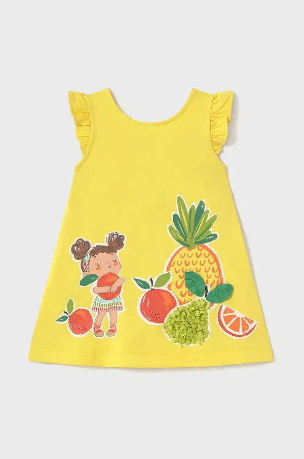 Mayoral Dječja haljina Mayoral boja: žuta, mini, širi se prema dolje, 1927
