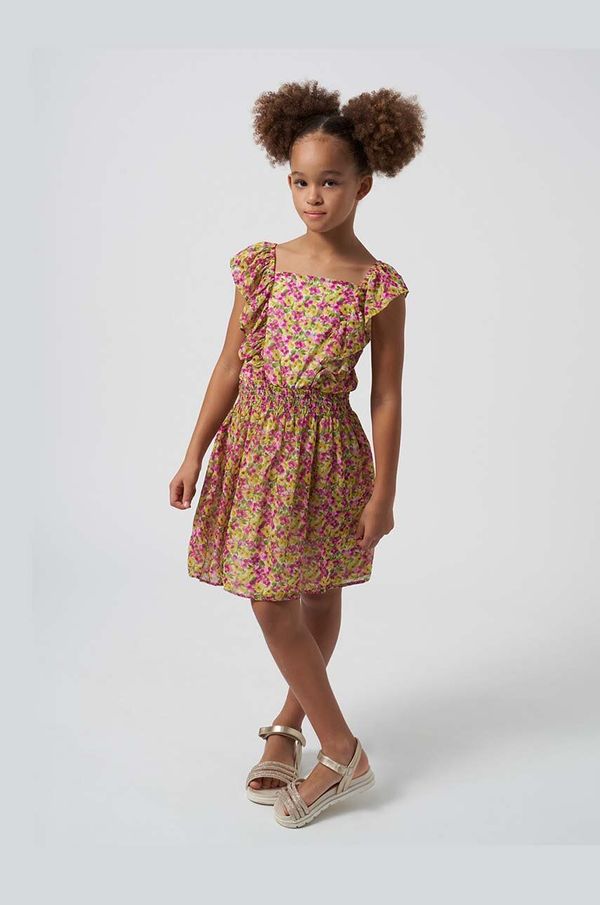 Mayoral Dječja haljina Mayoral boja: žuta, mini, širi se prema dolje