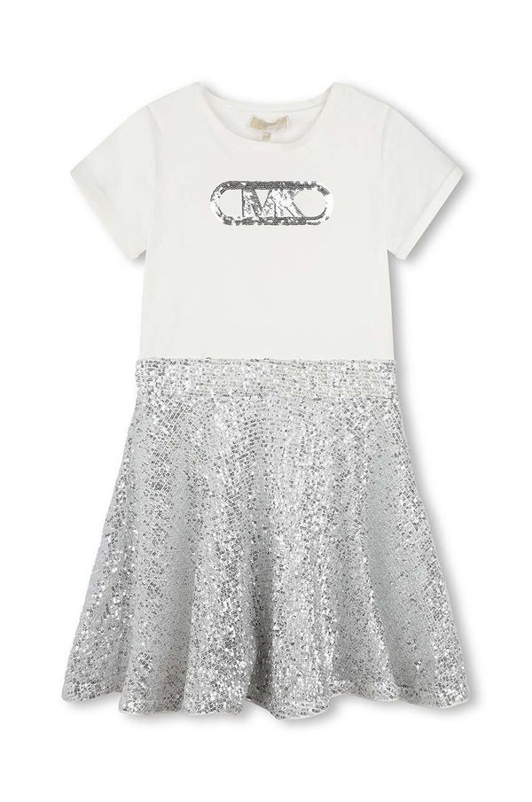 Michael Kors Dječja haljina Michael Kors boja: siva, mini, širi se prema dolje, R30173