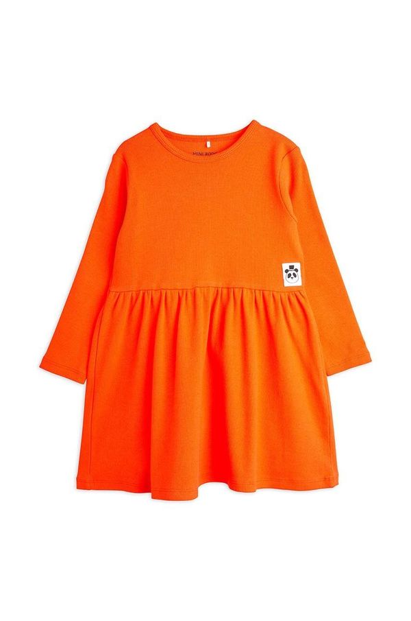 Mini Rodini Dječja haljina Mini Rodini boja: crvena, mini, širi se prema dolje, 2475012242