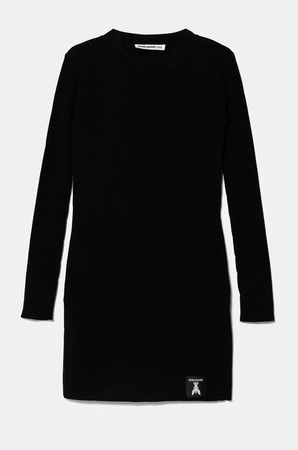 Patrizia Pepe Dječja haljina Patrizia Pepe K9G3 boja: crna, mini, uska, 7A0528