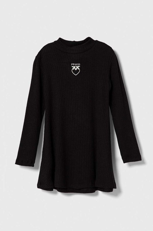 Pinko Up Dječja haljina Pinko Up boja: crna, mini, širi se prema dolje