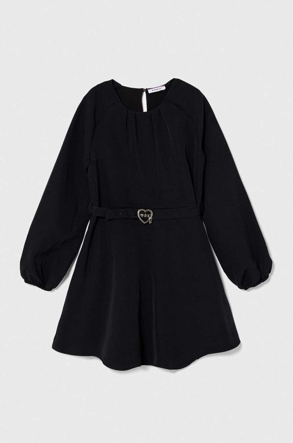 Pinko Up Dječja haljina Pinko Up boja: crna, mini, širi se prema dolje