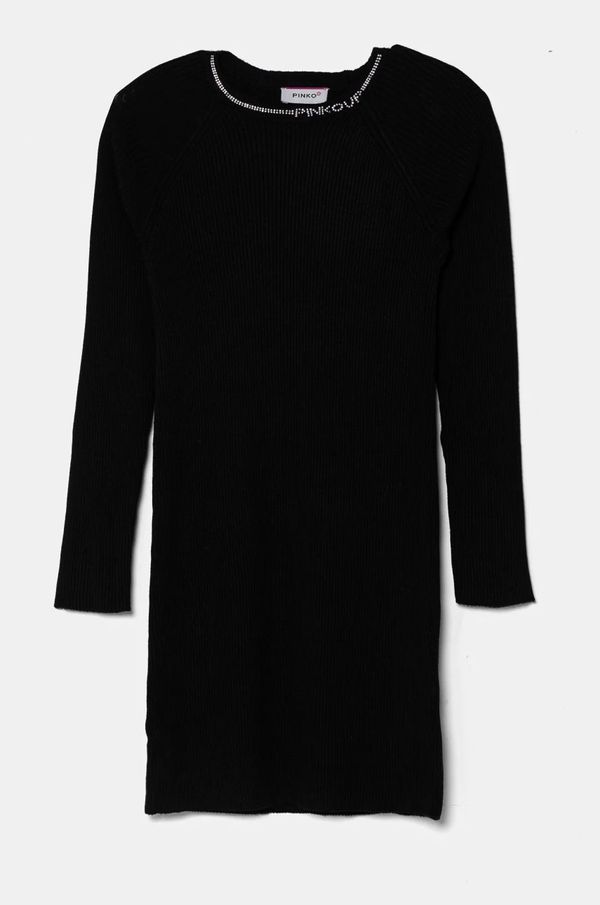 Pinko Up Dječja haljina Pinko Up boja: crna, mini, uska, F4PIJGDR074