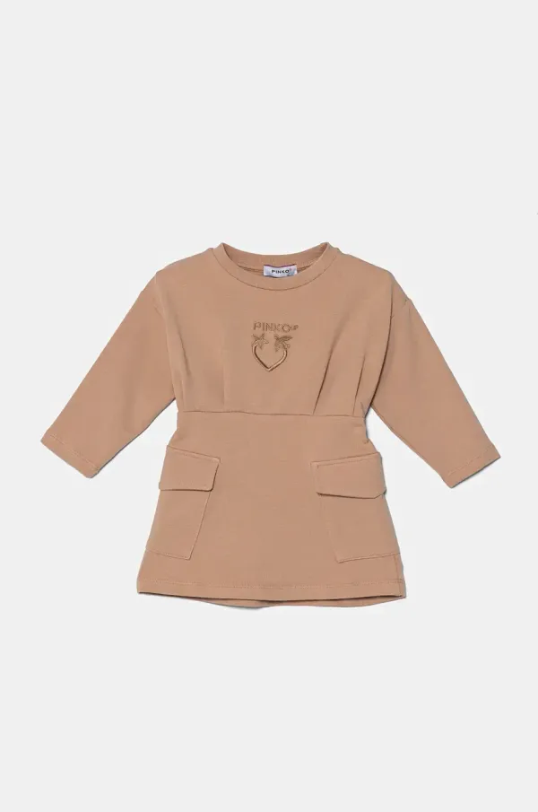 Pinko Up Dječja haljina Pinko Up boja: narančasta, mini, širi se prema dolje, F4PIBGDR180