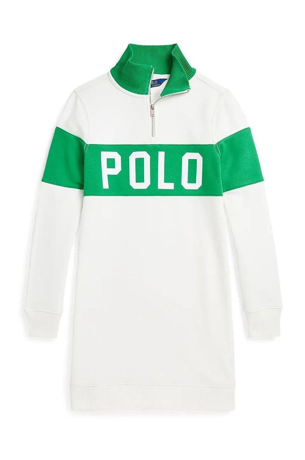 Polo Ralph Lauren Dječja haljina Polo Ralph Lauren boja: bijela, mini, ravna, 313957365002