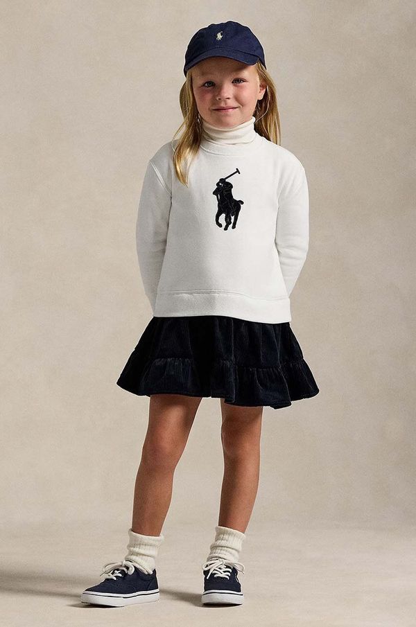 Polo Ralph Lauren Dječja haljina Polo Ralph Lauren boja: bijela, mini, širi se prema dolje, 312950935001