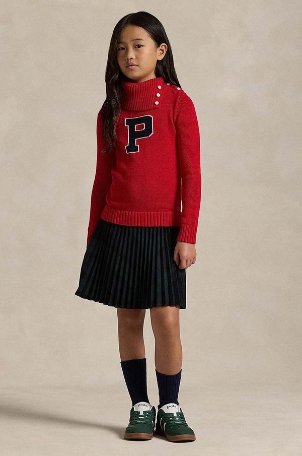 Polo Ralph Lauren Dječja haljina Polo Ralph Lauren boja: crvena, mini, širi se prema dolje, 313950816001