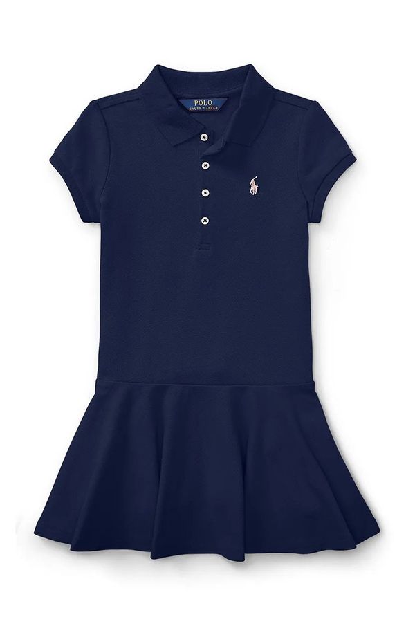 Polo Ralph Lauren Dječja haljina Polo Ralph Lauren boja: tamno plava, mini, ravna, 312624740001