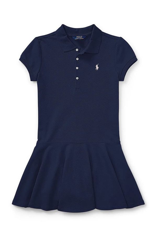 Polo Ralph Lauren Dječja haljina Polo Ralph Lauren boja: tamno plava, mini, ravna, 313624740001