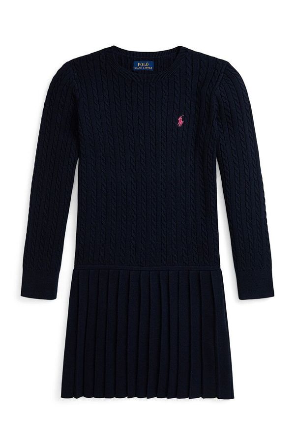 Polo Ralph Lauren Dječja haljina Polo Ralph Lauren boja: tamno plava, mini, ravna, 313950782002