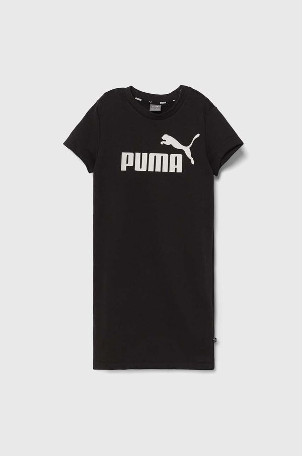 Puma Dječja haljina Puma ESS+ Logo Dress TR G boja: crna, mini, ravna