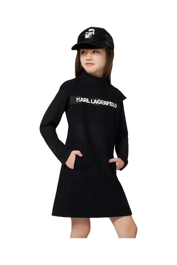 Karl Lagerfeld Dječja haljina s dodatkom vune Karl Lagerfeld