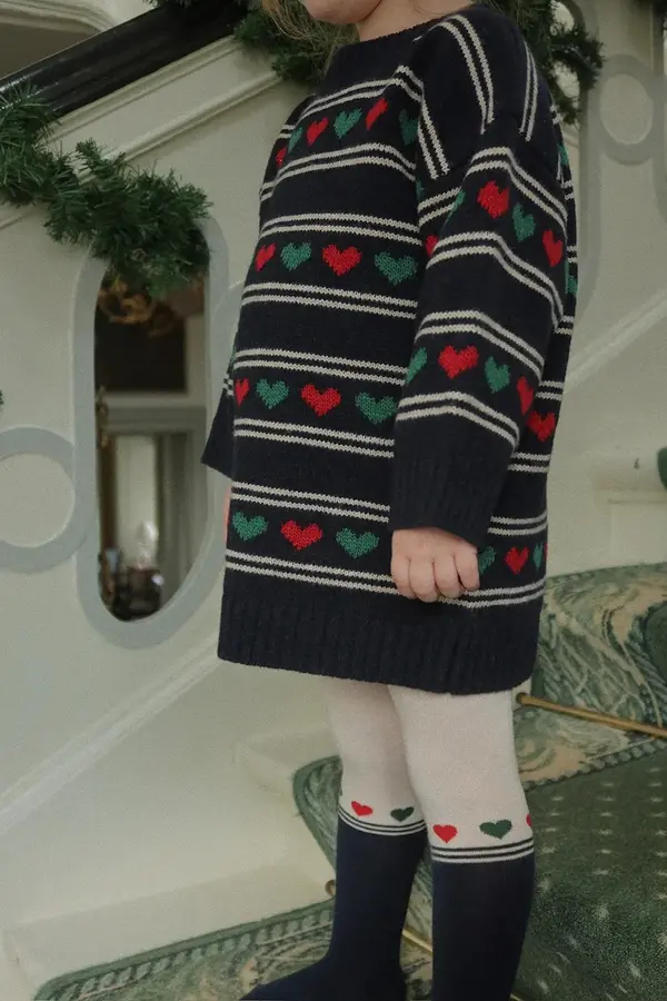 Konges Sløjd Dječja haljina s dodatkom vune Konges Sløjd BELOU KNIT DRESS