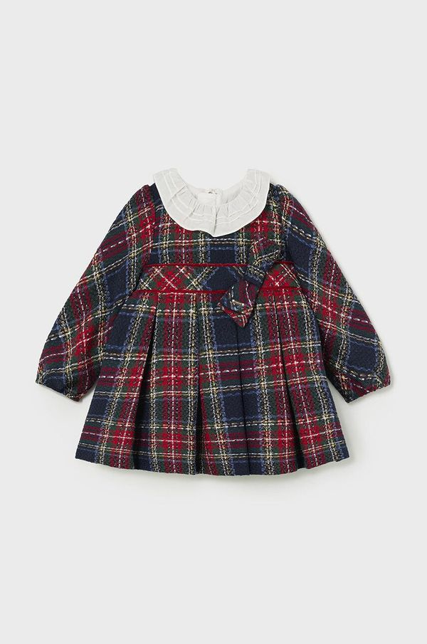 Mayoral Dječja haljina s primjesom vune Mayoral boja: tamno plava, mini, širi se prema dolje, 2903