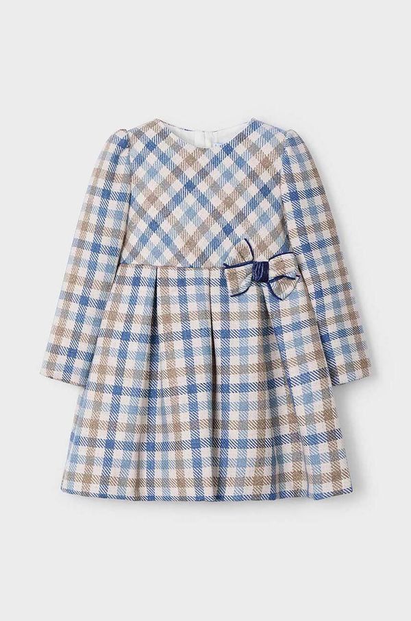 Mayoral Dječja haljina s primjesom vune Mayoral boja: tamno plava, mini, širi se prema dolje, 4914