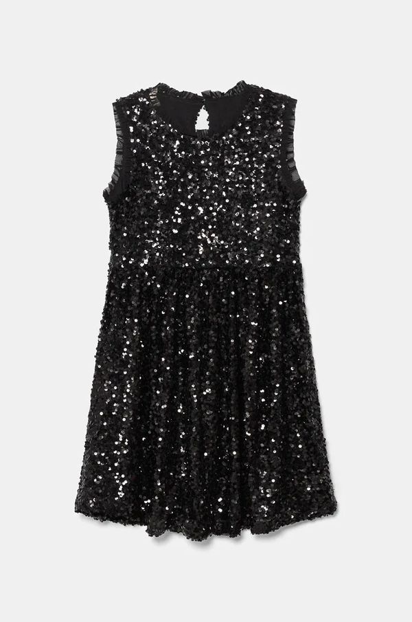 United Colors of Benetton Dječja haljina United Colors of Benetton boja: crna, mini, širi se prema dolje, 48U9CV02Y