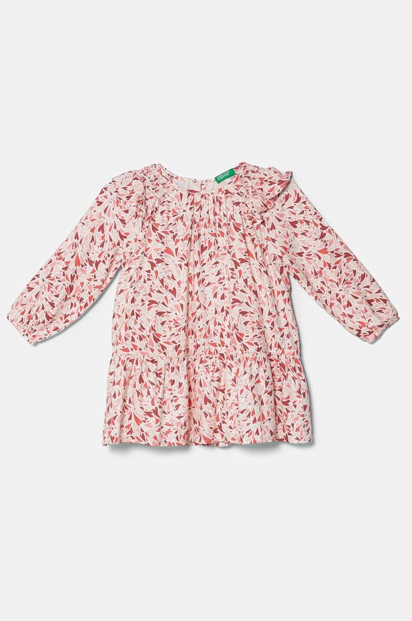 United Colors of Benetton Dječja haljina United Colors of Benetton boja: ružičasta, mini, širi se prema dolje, 4WUAGV01U