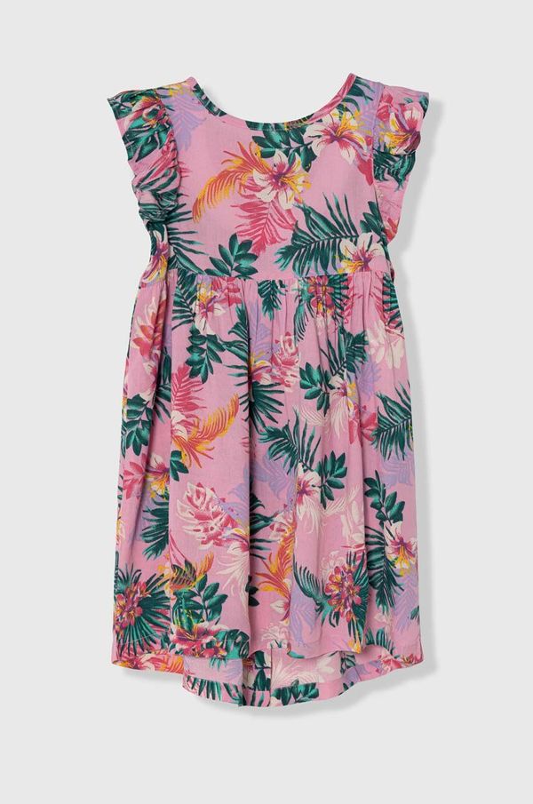 United Colors of Benetton Dječja haljina United Colors of Benetton boja: ružičasta, mini, širi se prema dolje