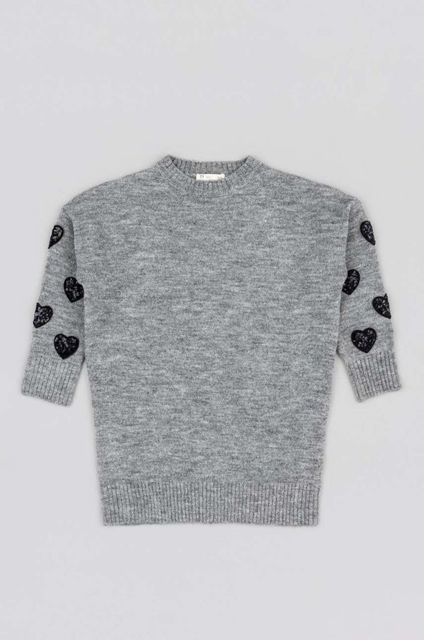 Zippy Dječja haljina zippy boja: siva, mini, ravna