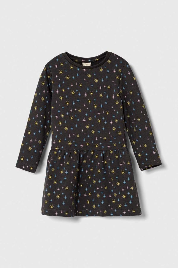 Zippy Dječja haljina zippy boja: siva, mini, širi se prema dolje