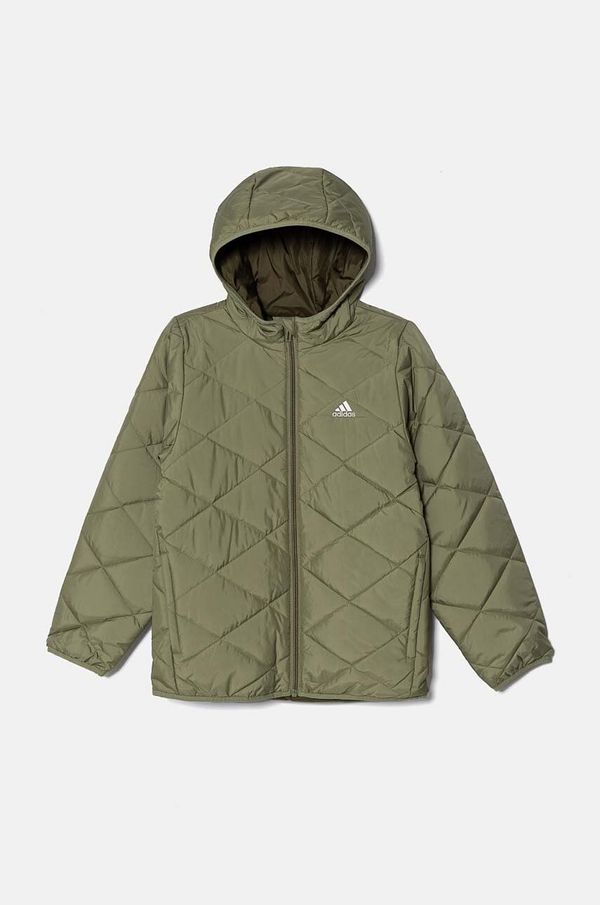 adidas Dječja jakna adidas J LT PADKT boja: zelena, JF4343