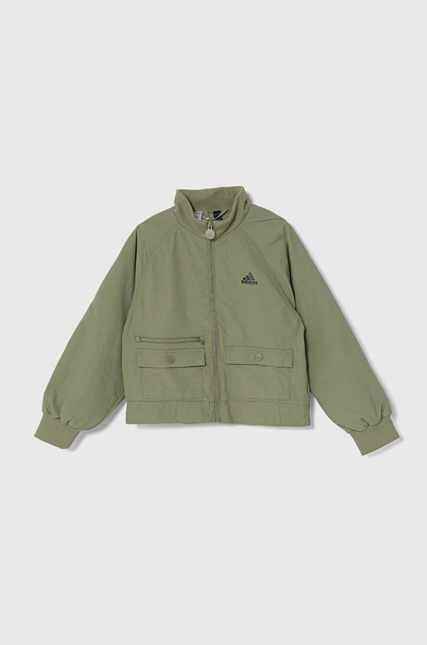 adidas Dječja jakna adidas JAM WVKT boja: zelena, IV7043