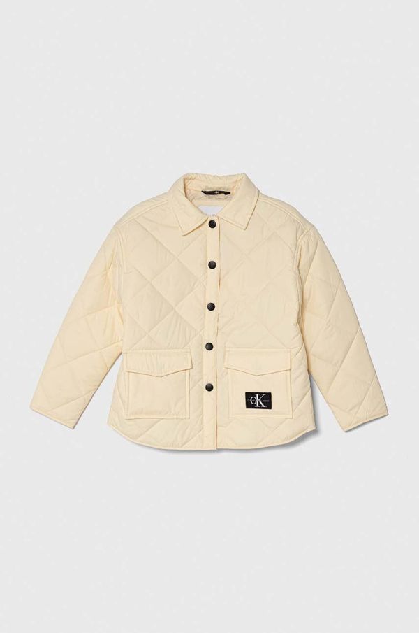 Calvin Klein Jeans Dječja jakna Calvin Klein Jeans boja: bež