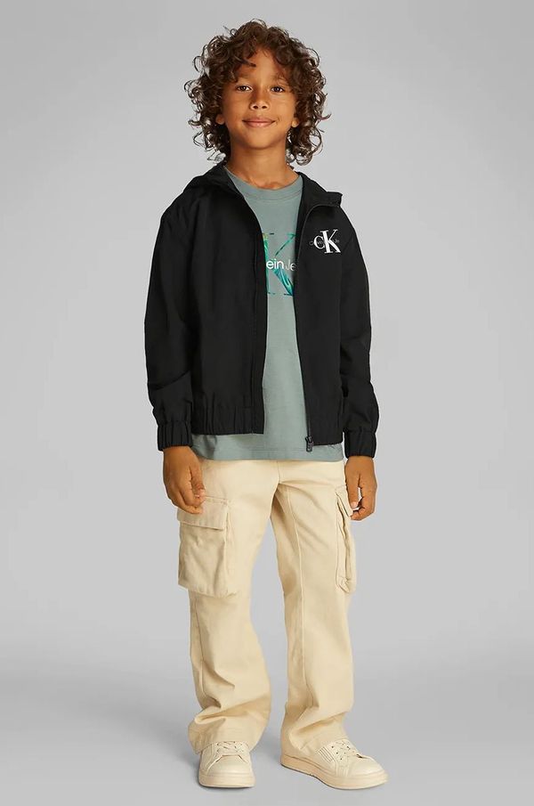 Calvin Klein Jeans Dječja jakna Calvin Klein Jeans boja: crna, IB0IB02500