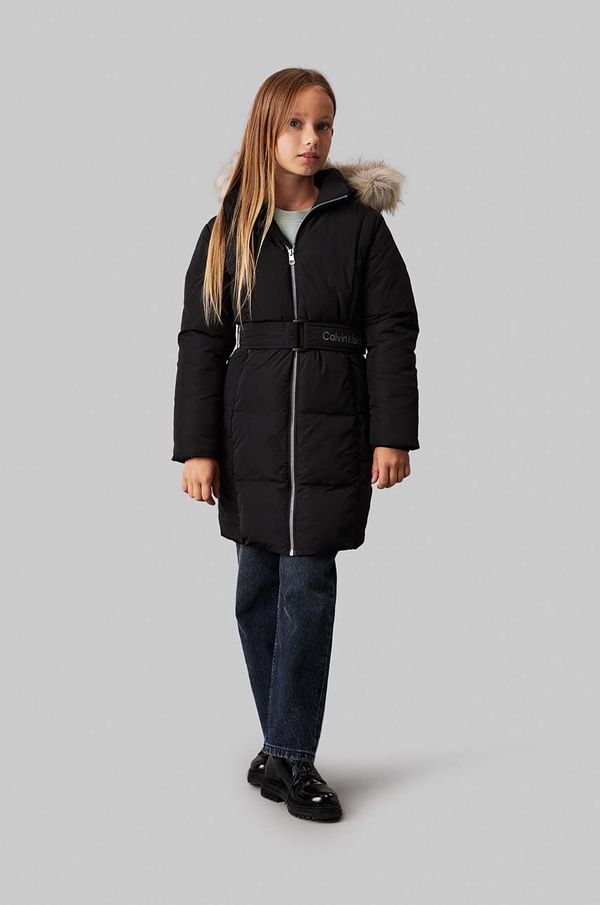 Calvin Klein Jeans Dječja jakna Calvin Klein Jeans boja: crna, IG0IG02686