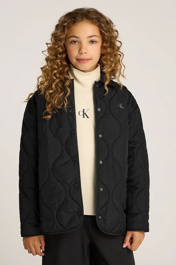 Calvin Klein Jeans Dječja jakna Calvin Klein Jeans boja: crna, IG0IG02795