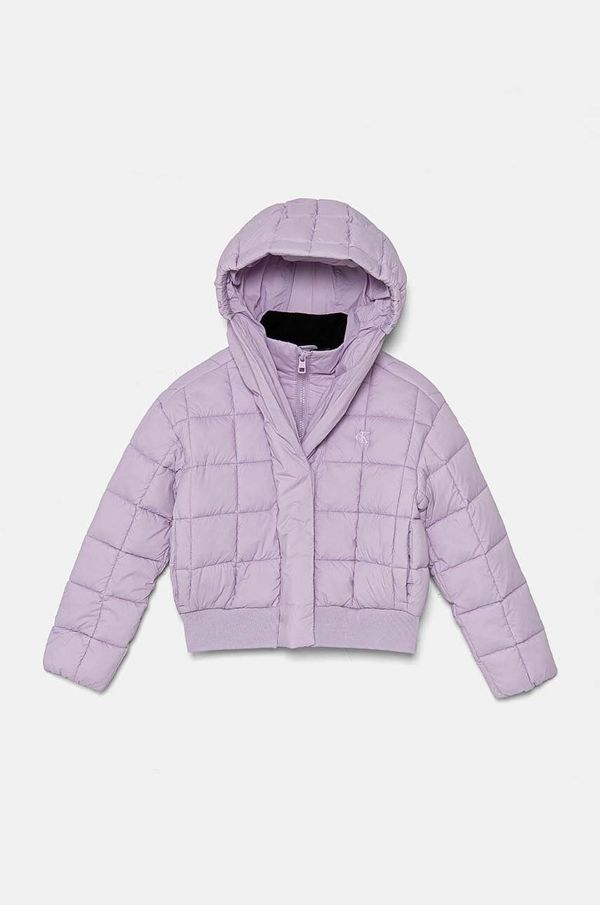 Calvin Klein Jeans Dječja jakna Calvin Klein Jeans boja: ljubičasta, IG0IG02595